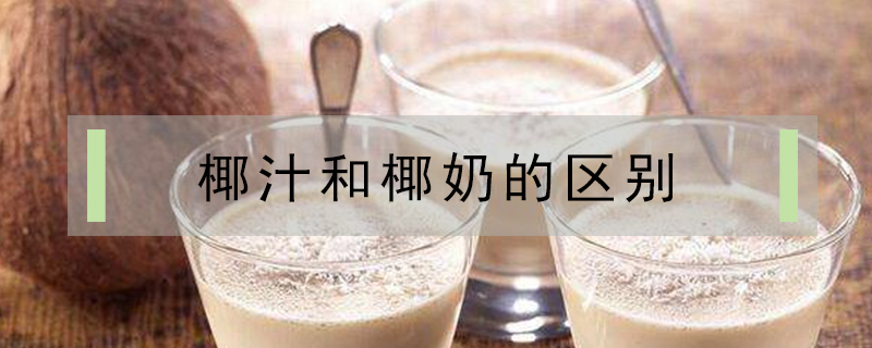 椰汁和椰奶的區(qū)別