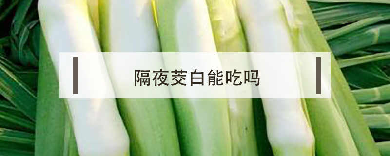 隔夜茭白能吃嗎