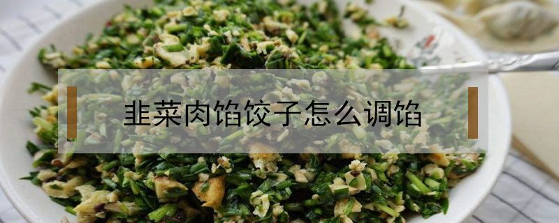 韭菜肉餡餃子怎么調餡