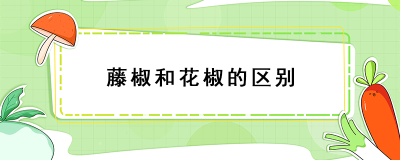 藤椒和花椒的區別